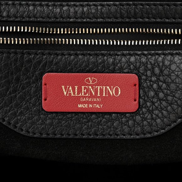 VALENTINO GARAVANI Grained Calfskin Rockstud Shoulder Tote - Picture 5 of 10